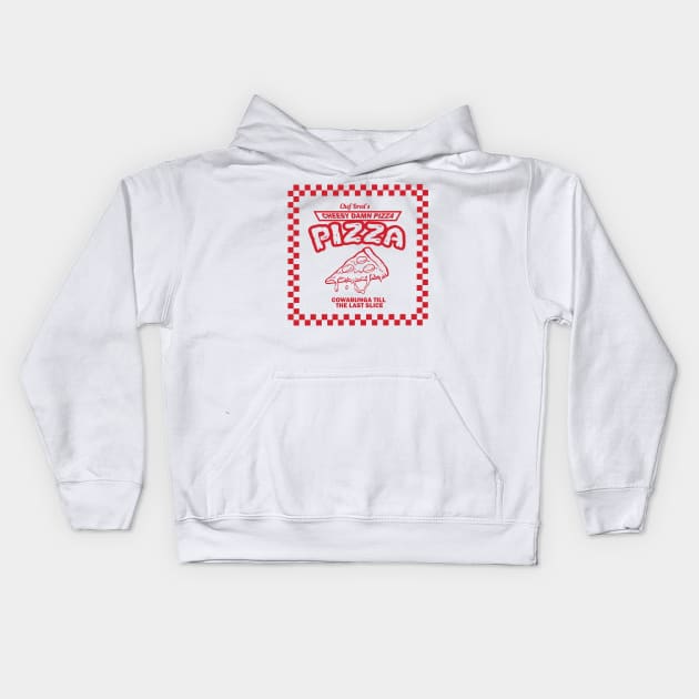 Cheesy damn pizza tmnt Kids Hoodie by BRed_BT